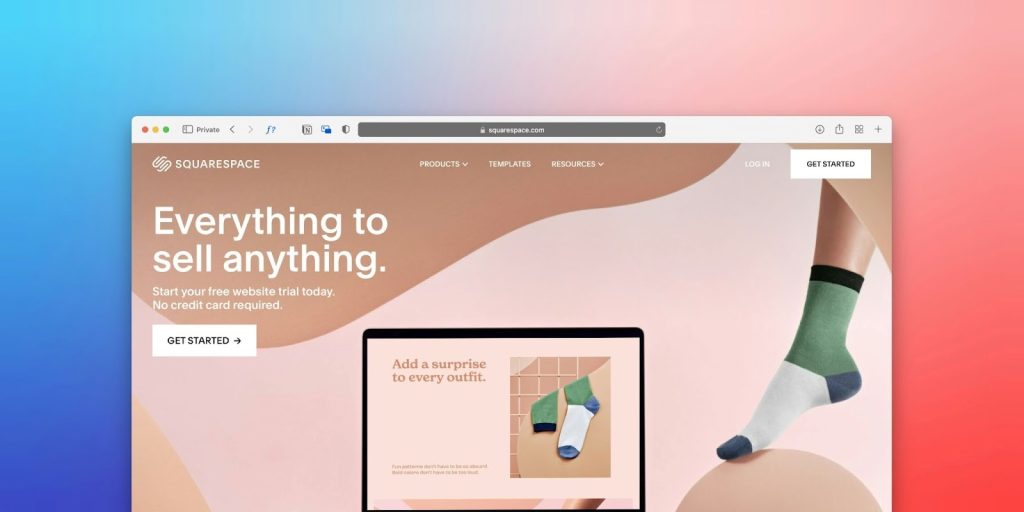 A Squarespace website