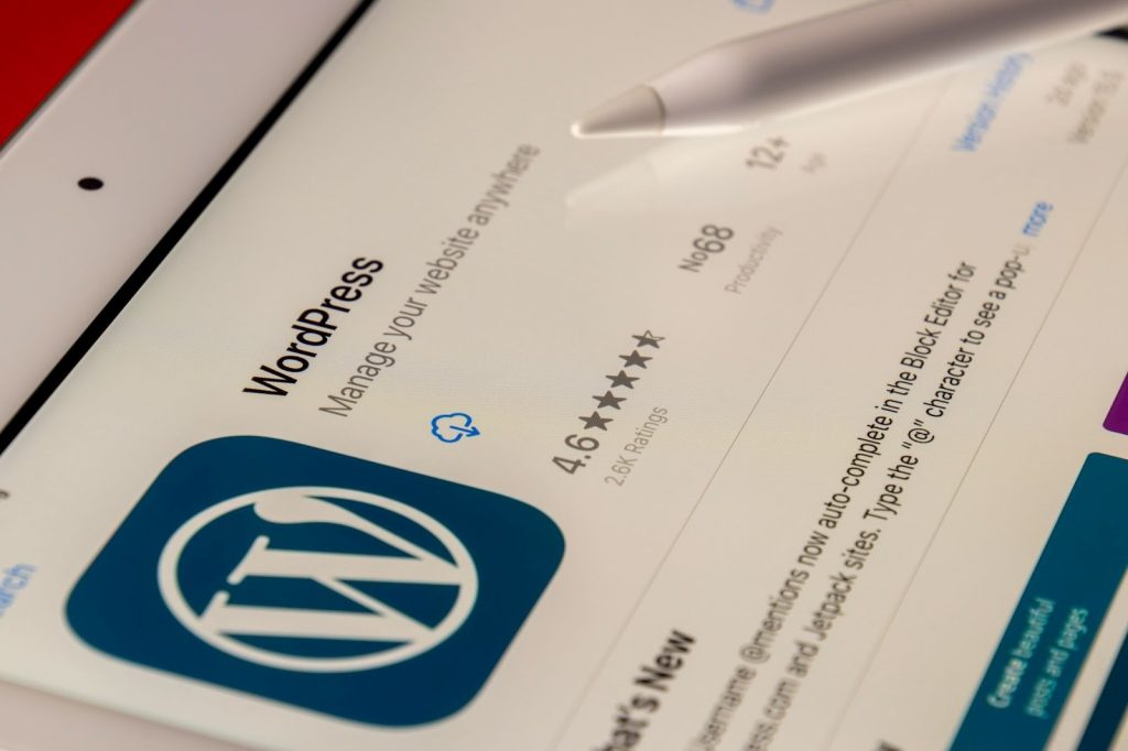 An image displaying the WordPress app icon